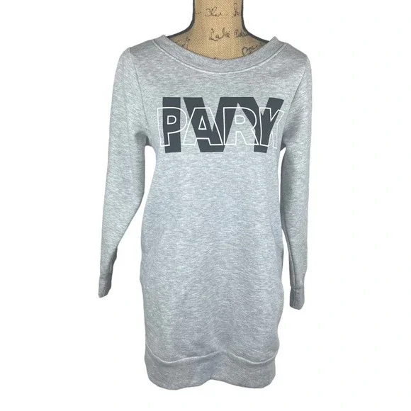 Ivy Park Oversized Long Sweatshirt Tunic Mini Dress XS - Picture 1 of 7